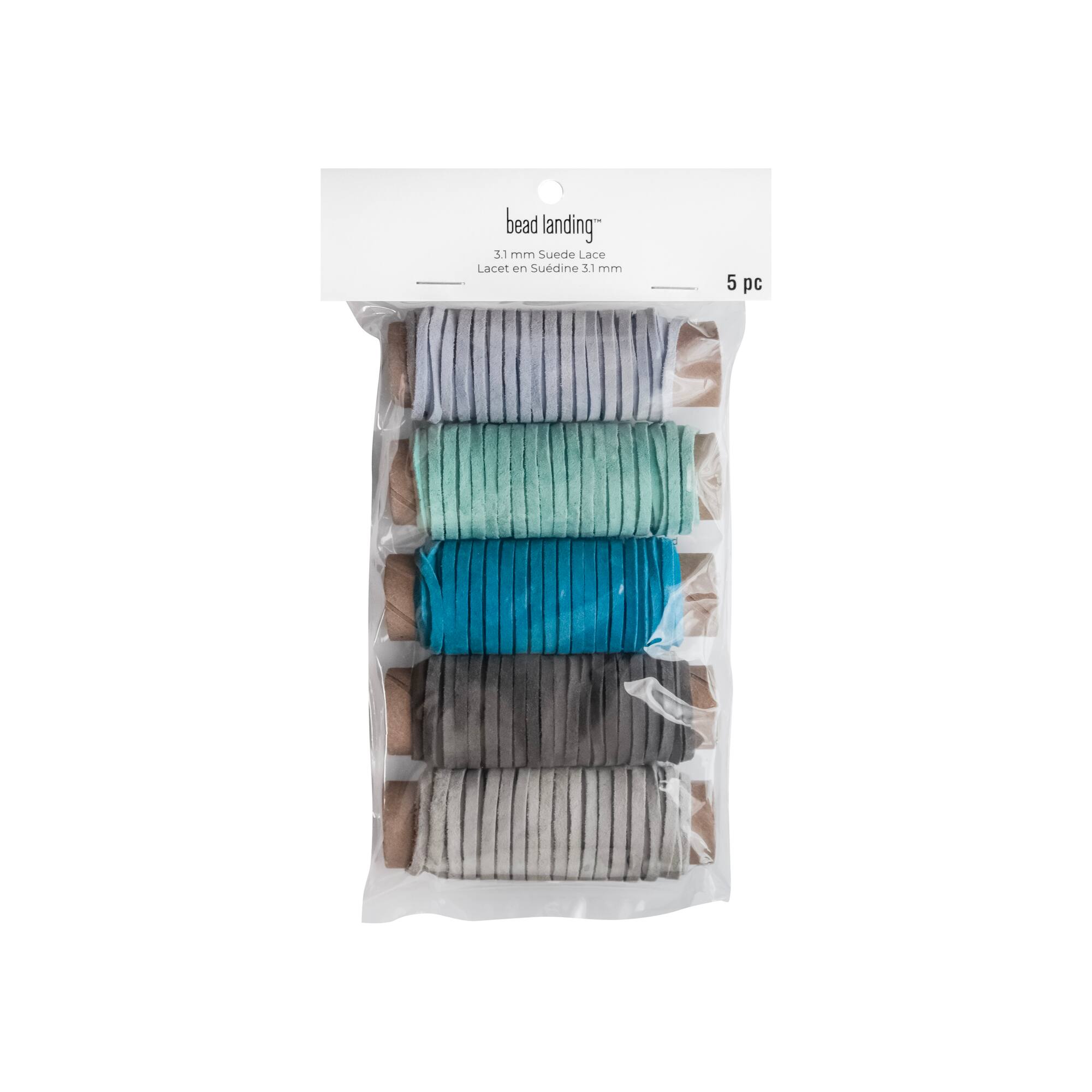 3.1mm x 5yd. Cool Tones Mix Suede Lace, 5ct. by Bead Landing™